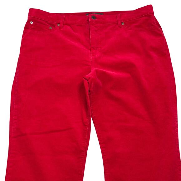 Lauren Jeans Co Ralph Red Size 16 Classic Straight Corduroy Pants - Picture 2 of 7